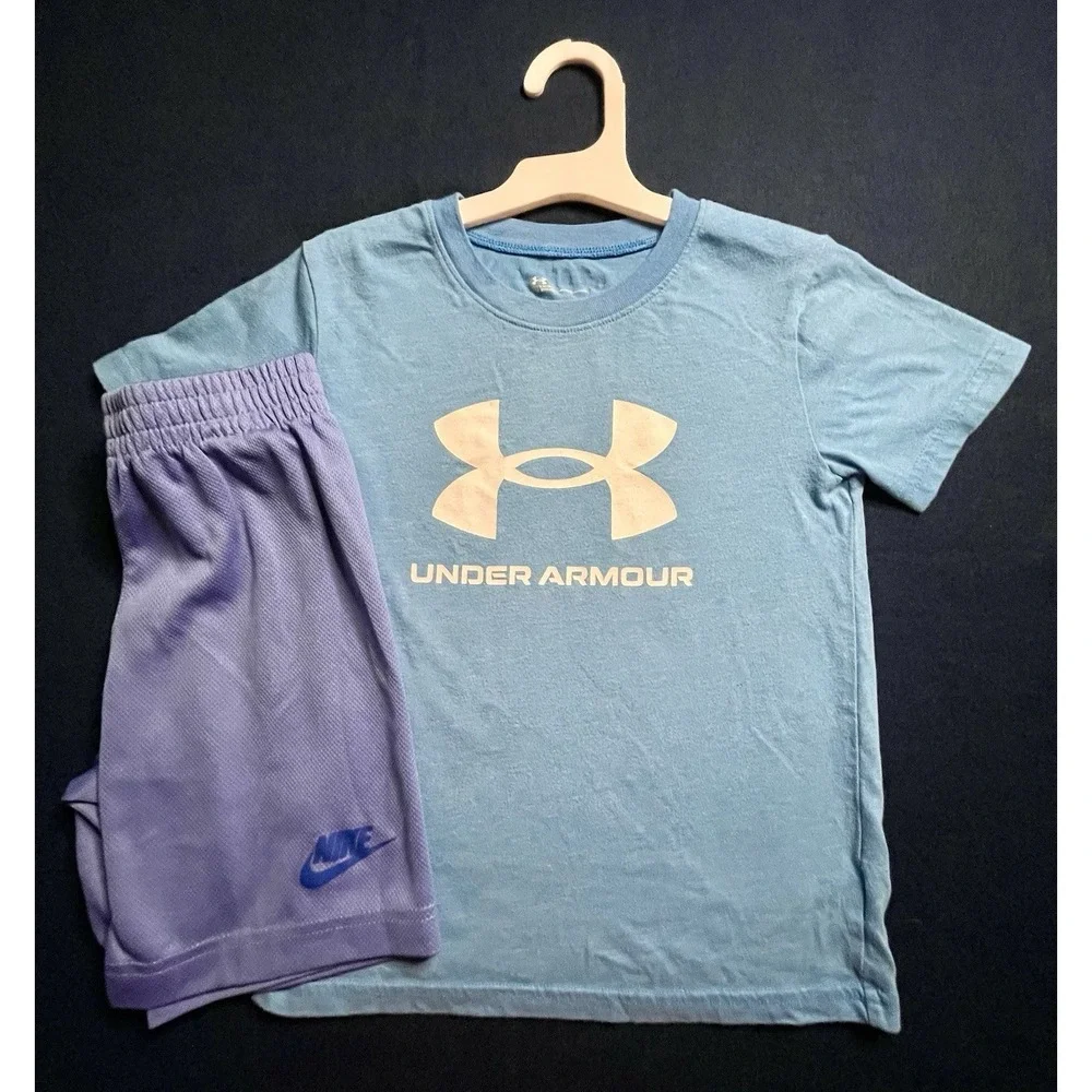 Huge Lot Boys Size 6/7 Clothes NEW &EC NIKE Shorts Under ARMOUR Shirt Summer 6 7